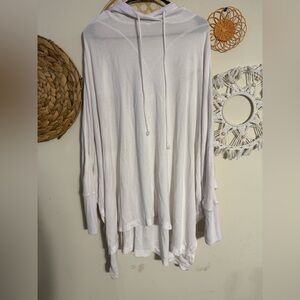 Free people white tunic with hood